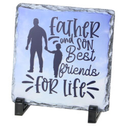 Placa ardezie "Father and Son..." 14x14 CM