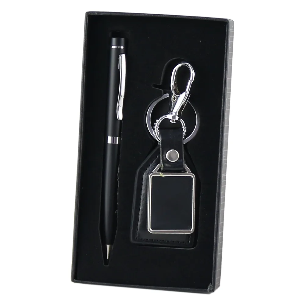 Set cadou pentru barbati, Breloc si pix, Negru