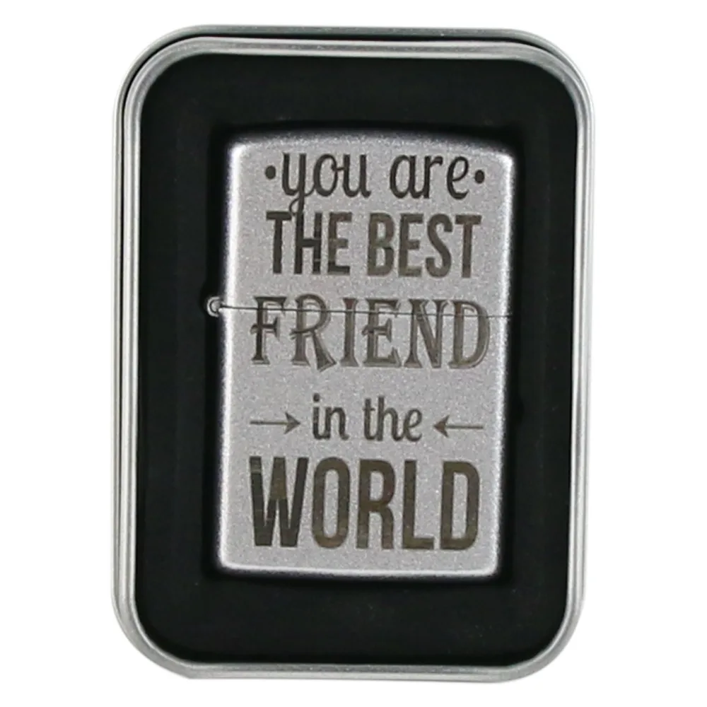 Bricheta metalica ''Best Friend...", 3.5x5.5 CM, Argintiu