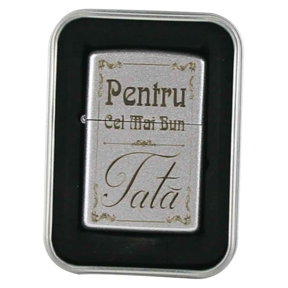 Bricheta metalica "Pentru cel mai bun Tata", 3.5x5.5 CM, Argintiu