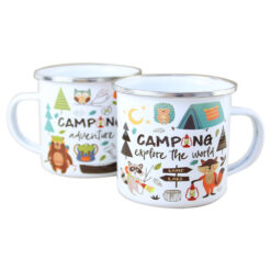Cana metalica emailata 240 ml, Camping