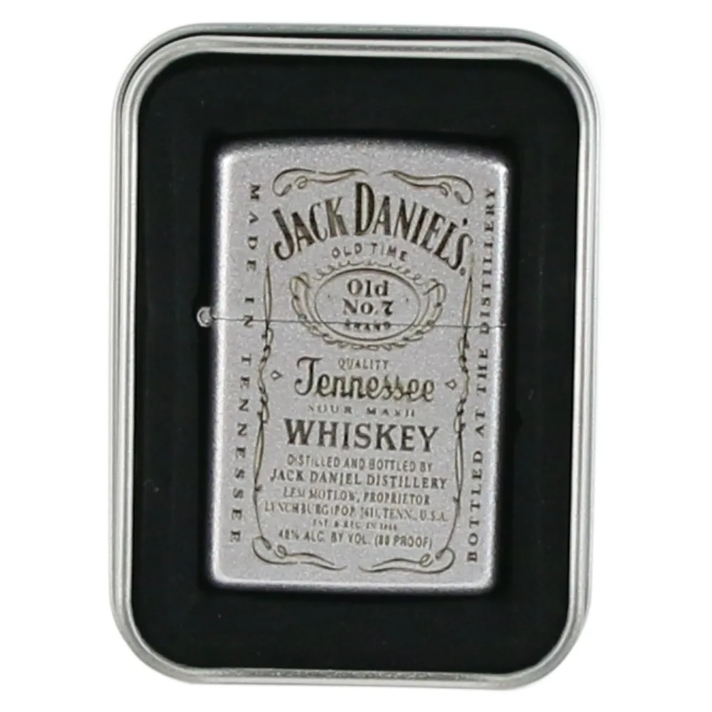 Bricheta metalica "Jack Daniel's", 3.5x5.5 CM, Argintiu