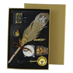 Set de Caligrafie cu Pana, stil Vintage, Owl - 7 piese - imagine 3