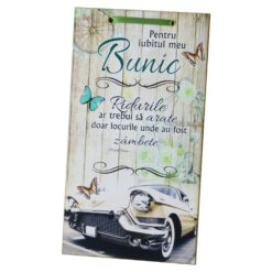 Tablou lemn personalizat "Pentru iubitul meu Bunic..." 15x27 CM