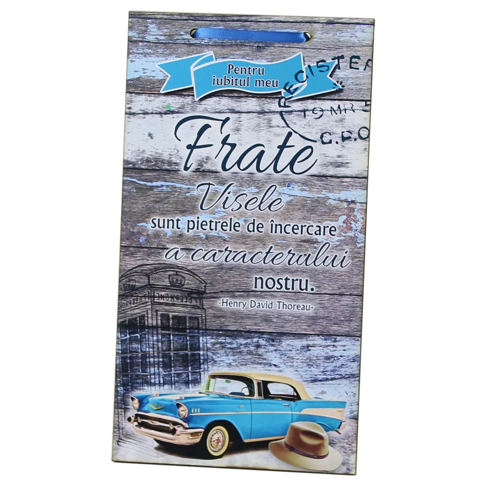 Tablou lemn personalizat "Pentru iubitul meu Frate..." 15x27 CM