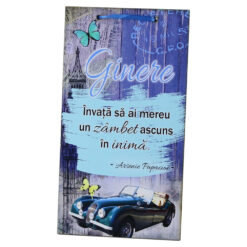 Tablou lemn personalizat "Pentru Ginere..." 15x27 CM