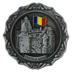 Magnet de frigider metalic 7.5 cm, Romania/Castelul Bran
