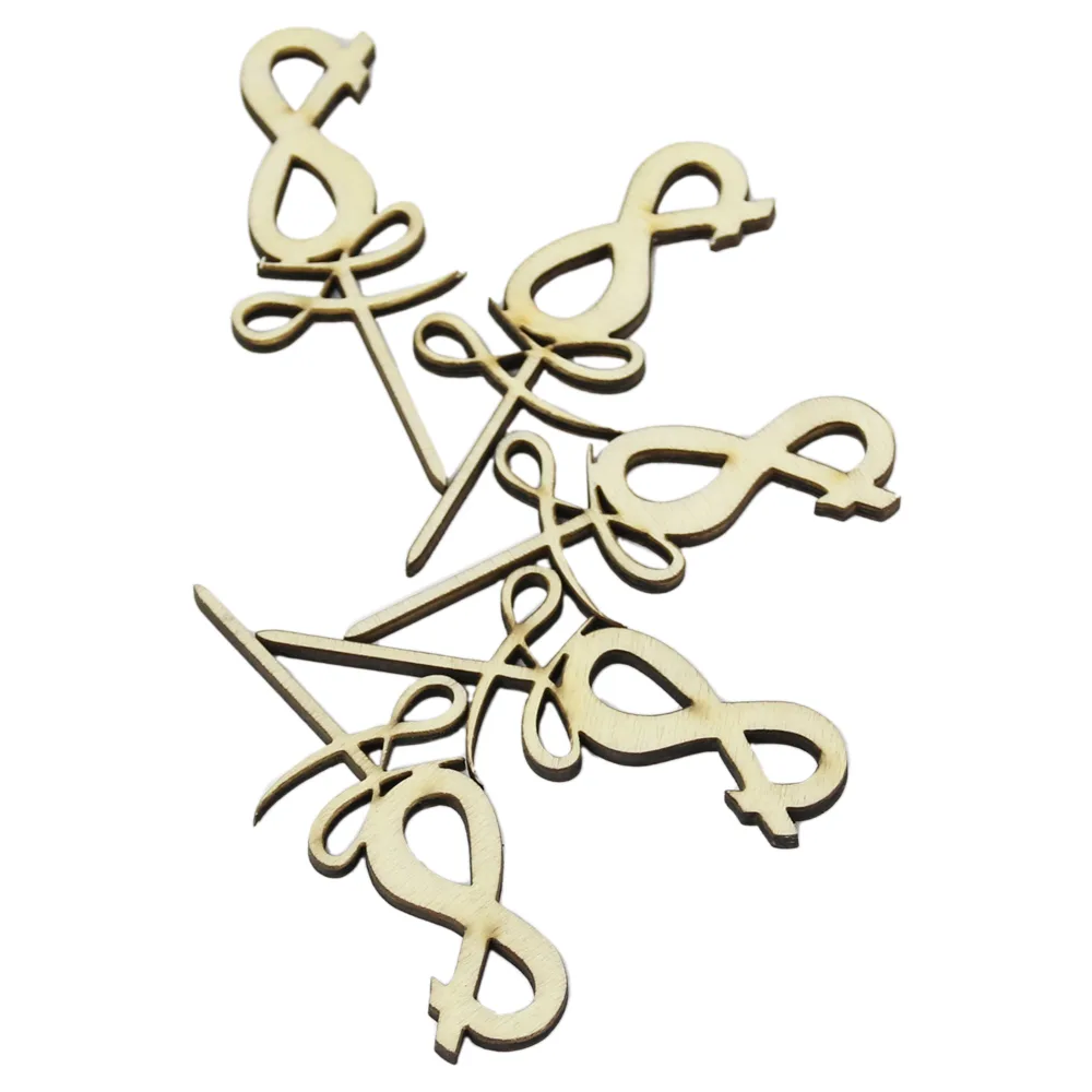 Set 5 cifre craft 8 din lemn 9 CM