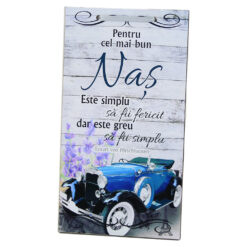 Tablou lemn personalizat "Pentru cel mai bun Nas..." 15x27 CM