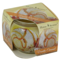 Lumanare parfumata in pahar Vanilla Caramel, Home Aroma 220 gr