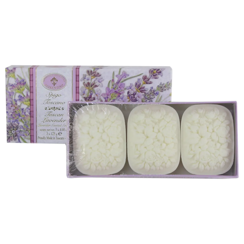 Set sapun Tuscan Lavender 3x125 gr, Saponificio Artigianale Fiorentino