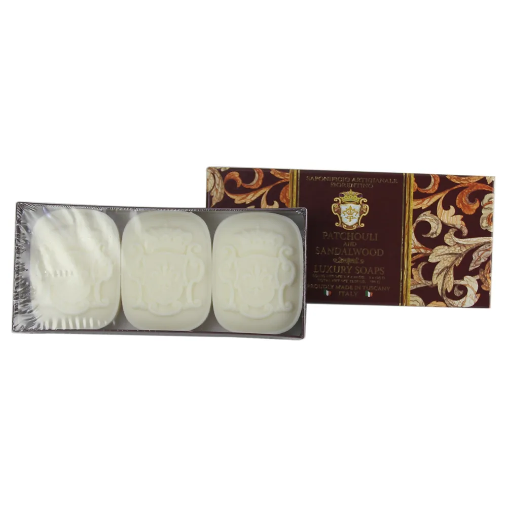 Set sapun Patchouli & Sandalwood 3x125 gr, Saponificio Artigianale Fiorentino