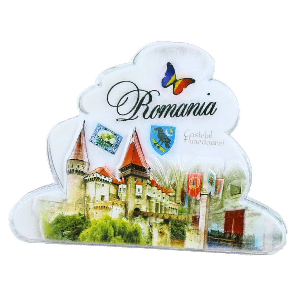 Magnet de frigider din rasina 8x6 CM, Castelul Hunedoarei, Romania