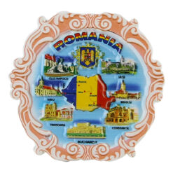 Magnet de frigider din rasina 6 CM, Orase, Romania