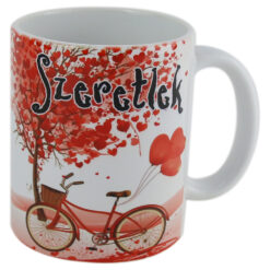 Cana ceramica "Szeretlek" 330 ml, bicileta