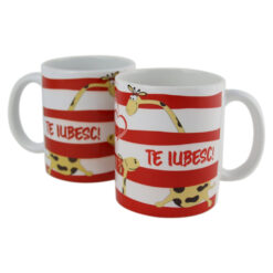 Cana ceramica "Te Iubesc!" 330 ml, Girafe