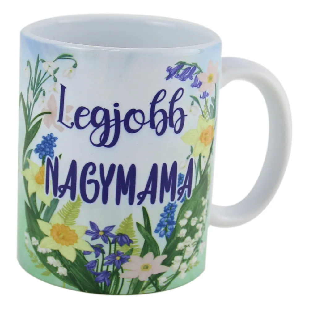 Cana ceramica "Legjobb Nagymama", 330 ml, Florile primaverii