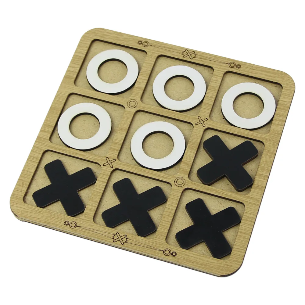 Joc din lemn Tic-Tac Toe 19x19 CM