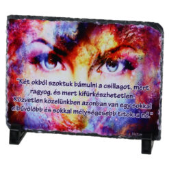Placa ardezie "Ket okbol szoktuk..." 19x14 CM
