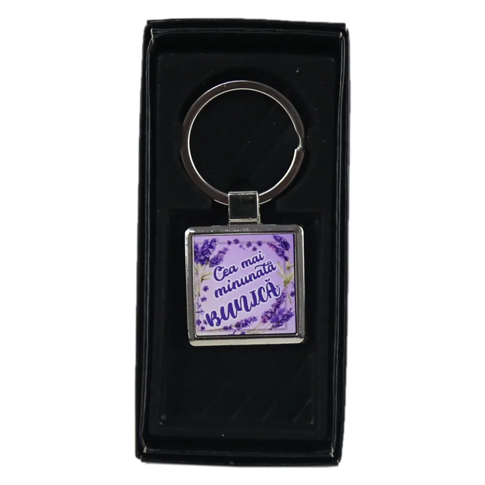 Breloc din metal "Cea mai minunata Bunica", lavanda