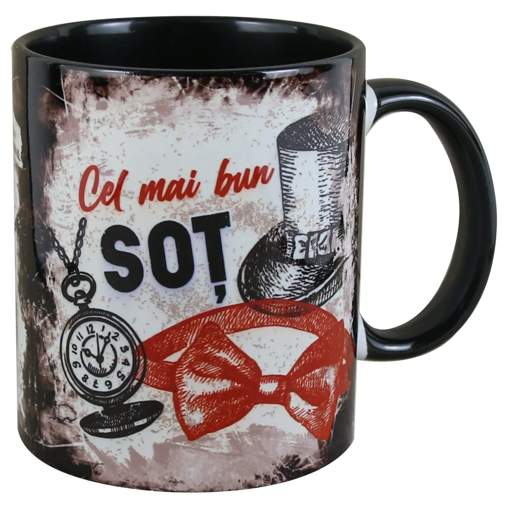 Cana ceramica "Cel mai bun Sot", 330 ml, Negru