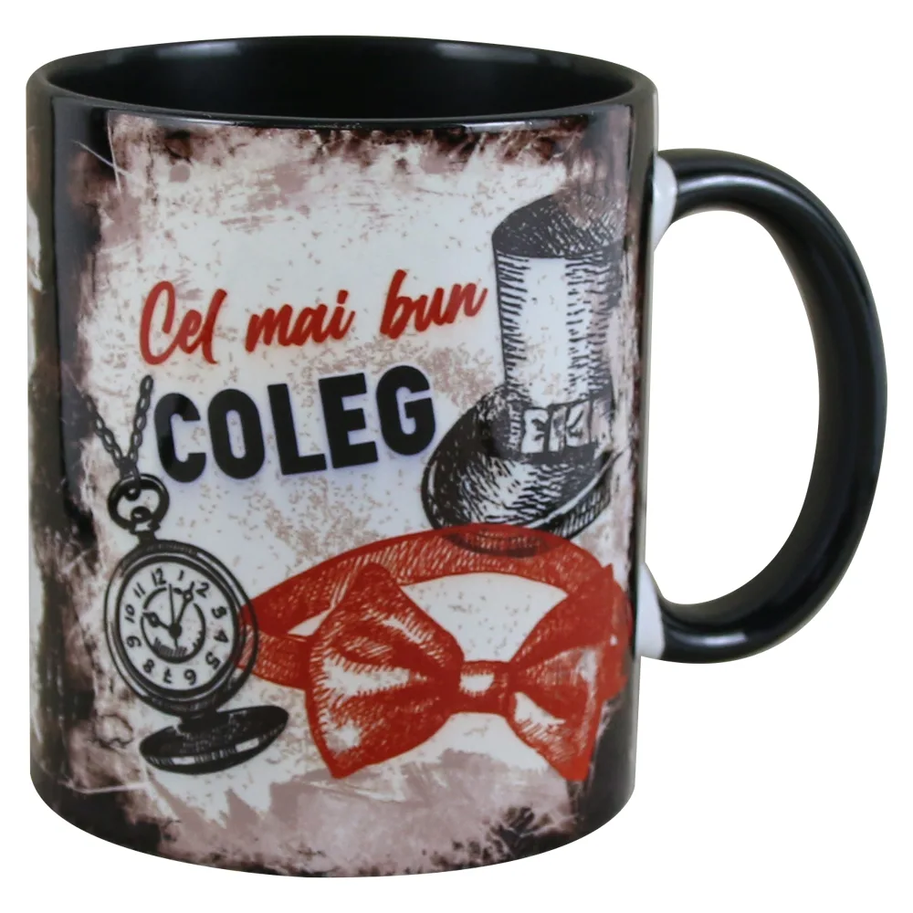 Cana ceramica "Cel mai bun Coleg", 330 ml, Negru