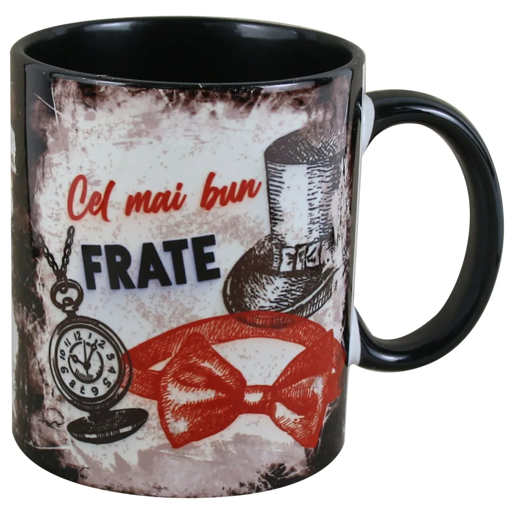 Cana ceramica "Cel mai bun Frate", 330 ml, Negru