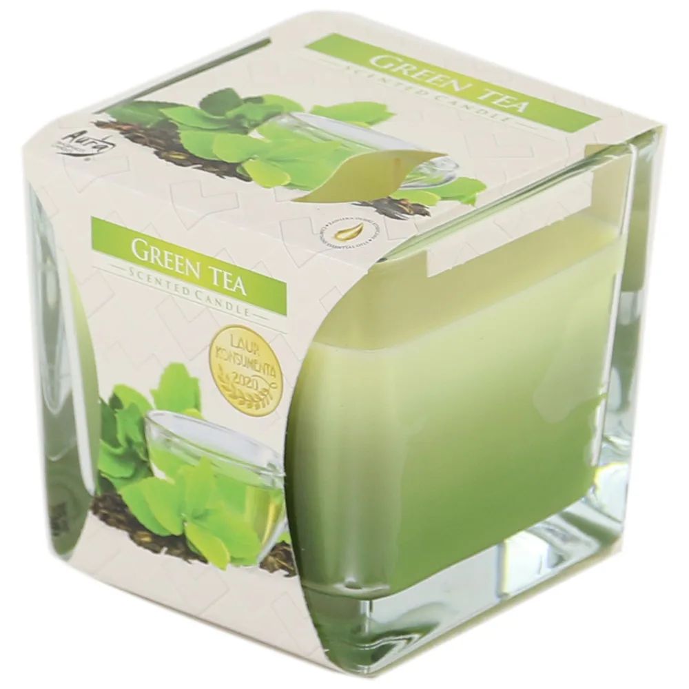 Lumanare parfumata Green Tea 8x8 CM, Bolsius, pahar sticla