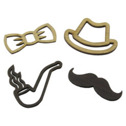 Set 4 decor craft din lemn 5/4 CM, Barbat