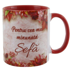 Cana ceramica "Pentru cea mai minunata Sefa" 330 ml