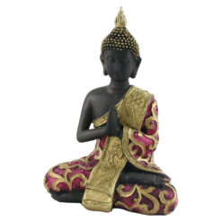 Statueta Buddha, 20 CM, din rasina, negru