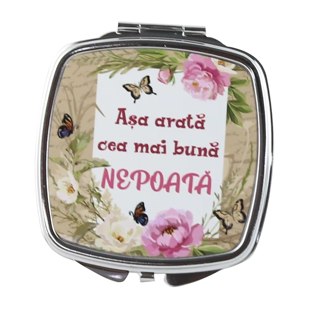 Oglinda de buzunar "Asa arata cea mai buna Nepoata", 6.5 CM