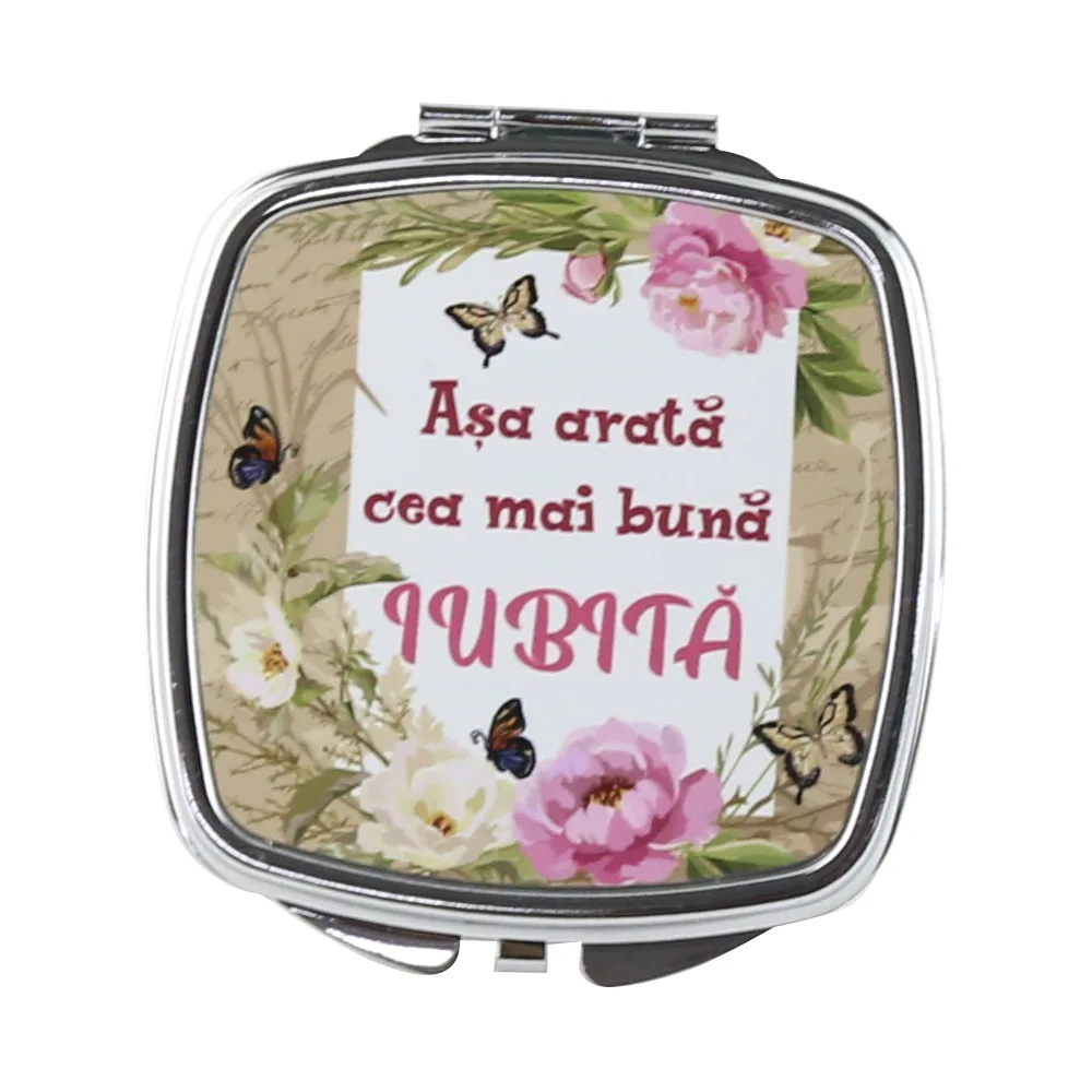 Oglinda de buzunar "Asa arata cea mai buna Iubita", 6.5 CM