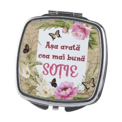 Oglinda de buzunar "Asa arata cea mai buna Sotie", 6.5 CM