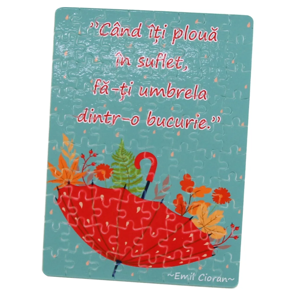 Puzzle 80 piese "Cand iti ploua in suflet..." 14.5x20 CM
