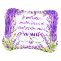 Puzzle in rama "Iti multumesc Mama" 24x19 CM, lavanda