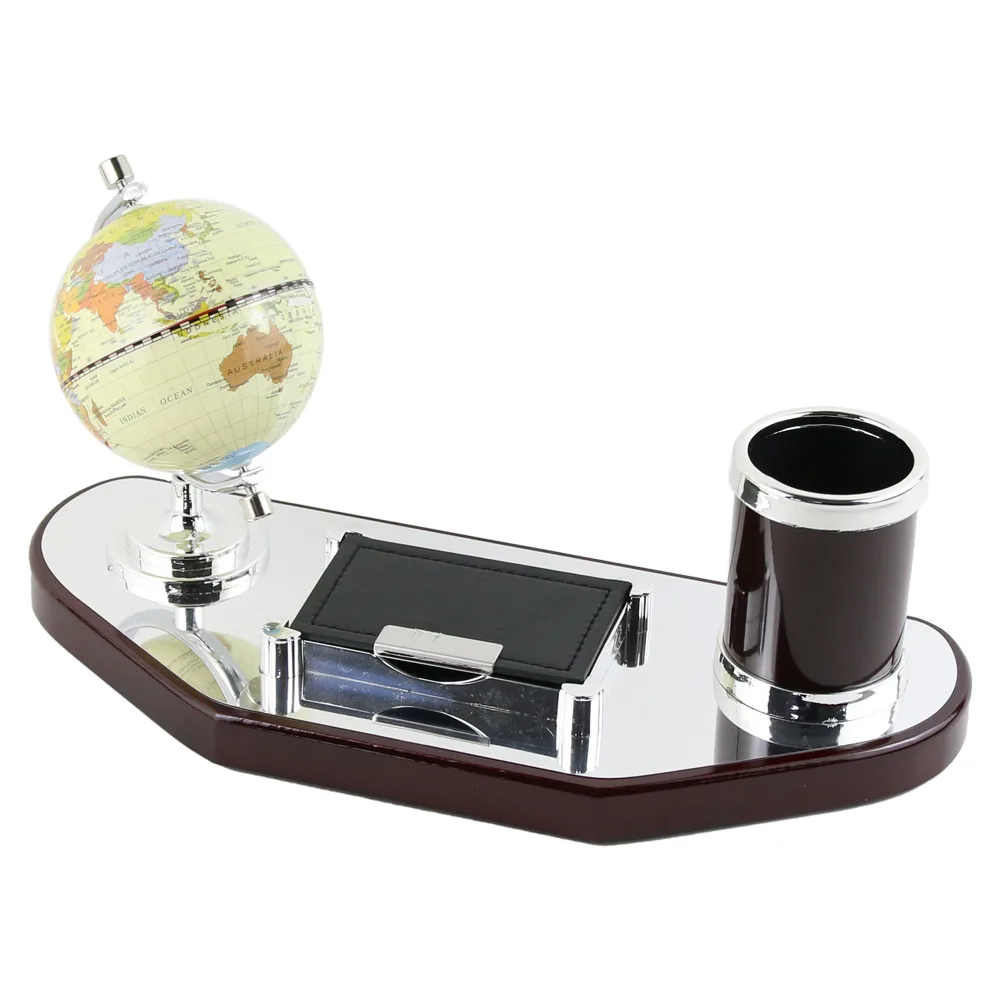 Set pentru birou cu glob pamantesc, 31x15x15 CM