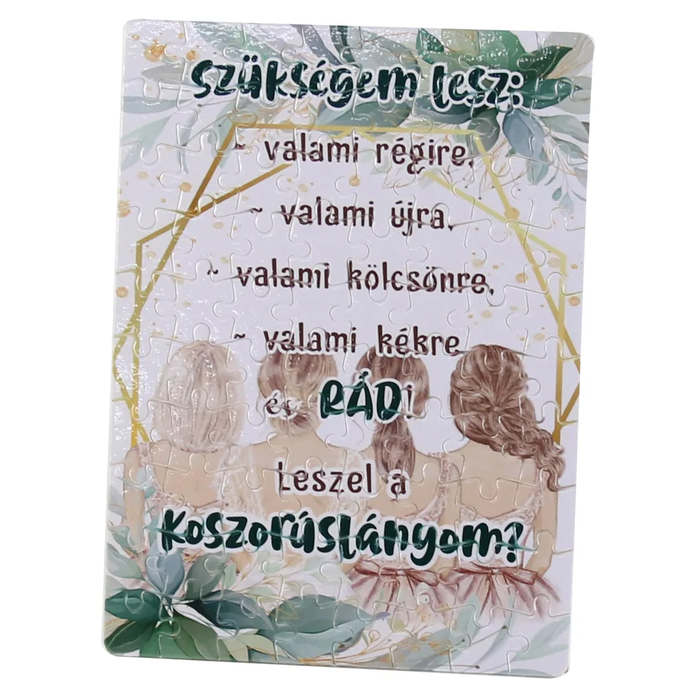 Puzzle 80 piese "Leszel a Koszoruslanyom?.." 14.5x20 CM