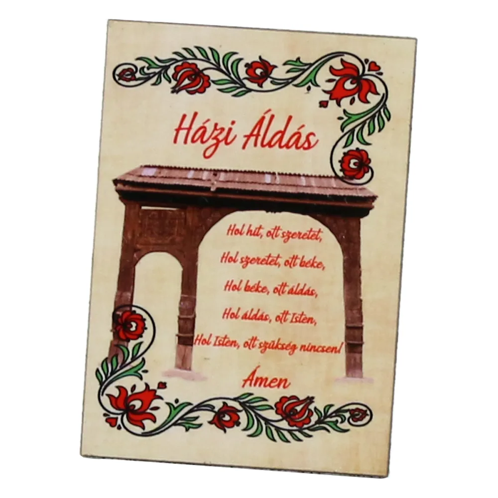 Magnet de frigider din lemn "Hazi Aldas" 5x7 CM