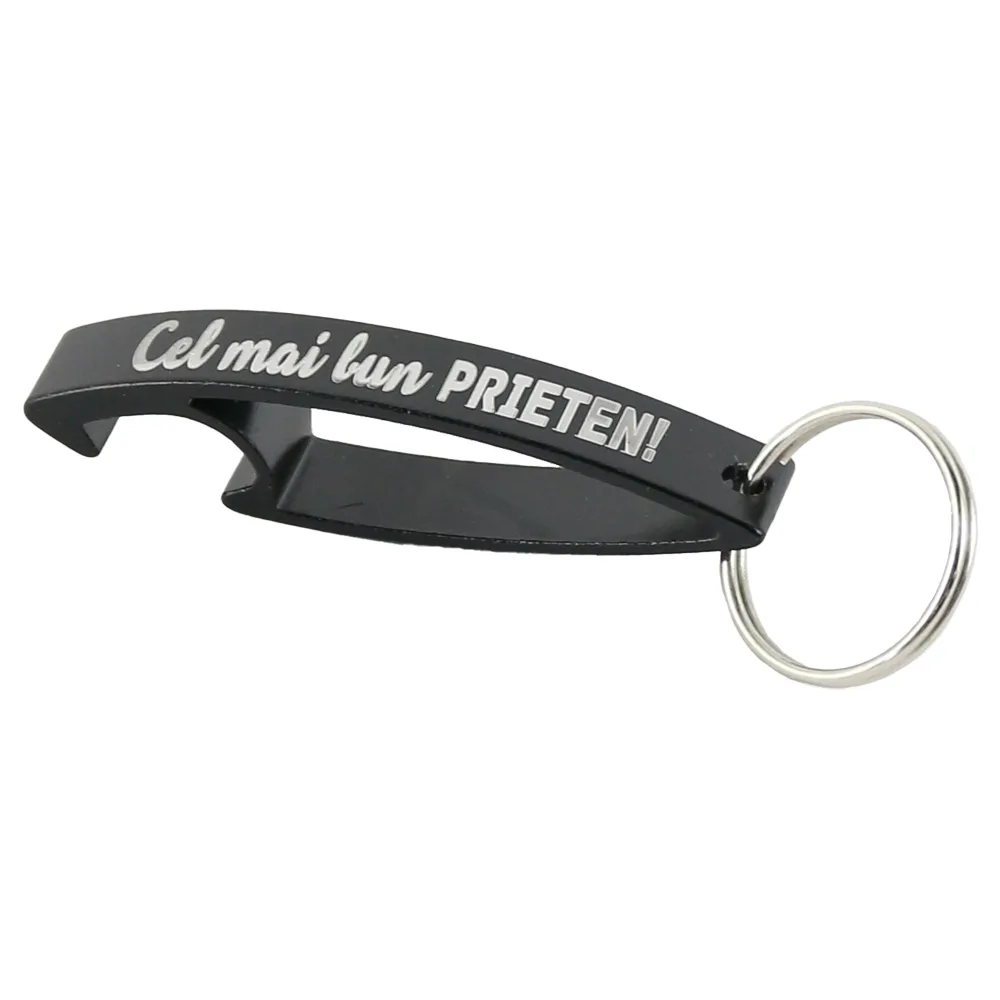 Breloc cu desfacator de sticle "Cel mai bun Prieten", 6.5 CM, negru