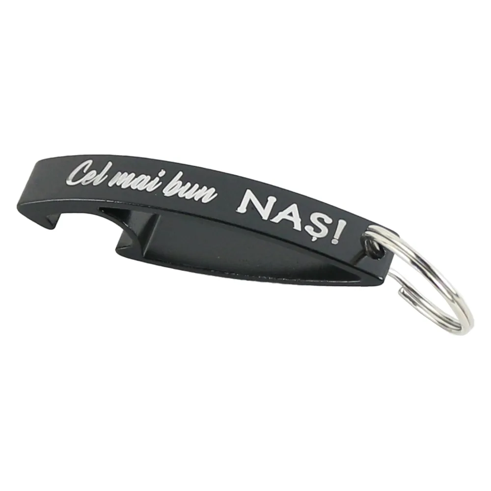 Breloc cu desfacator de sticle "Cel mai bun Nas", 6.5 CM, negru