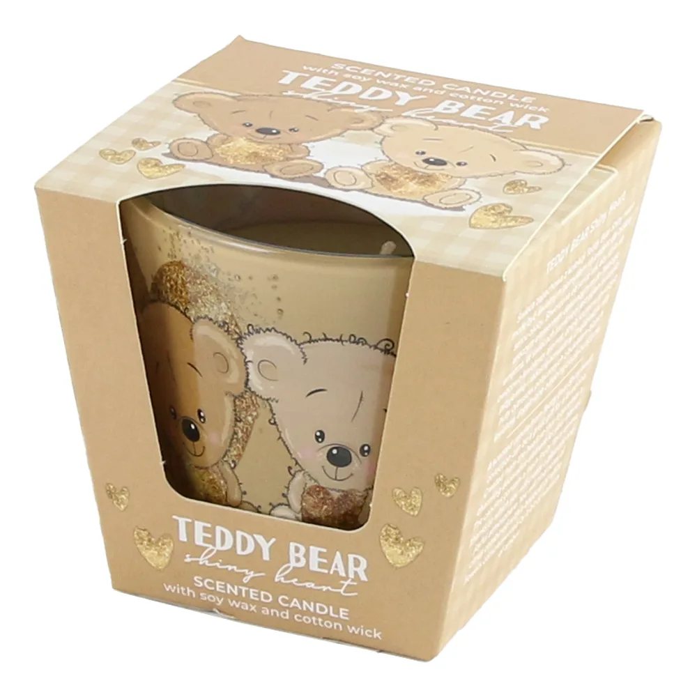 Lumanare parfumata Teddy Bear 115 gr, shiny heart