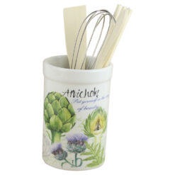 Suport din ceramica cu 4 ustensile bucatarie 10x13 CM, Anghinare