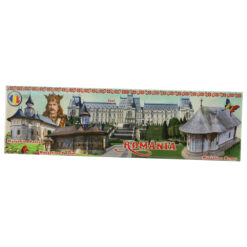 Magnet de frigider "Romania" 17x5 CM, din plastic, Stefan cel Mare, Manastiri