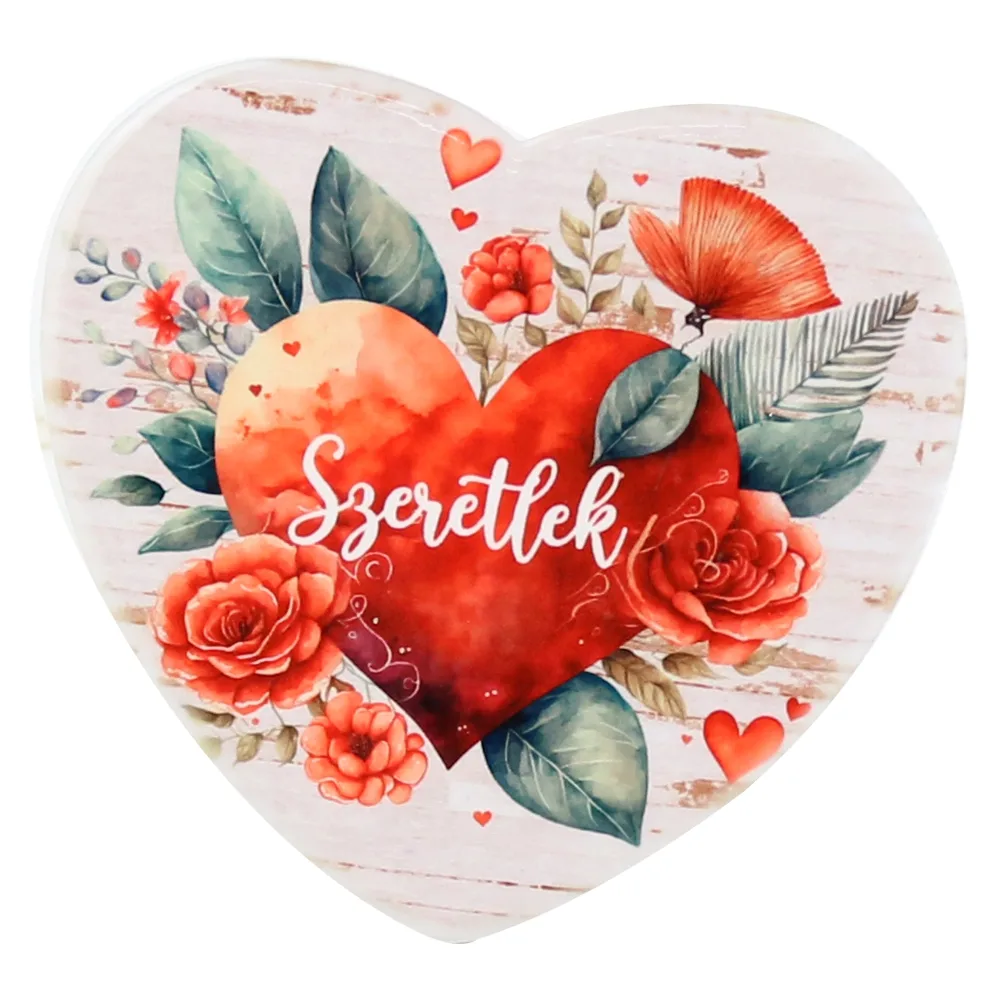 Magnet din ceramica "Szeretlek" Inima 8 CM