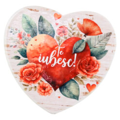 Magnet din ceramica "Te iubesc!" Inima 8 CM