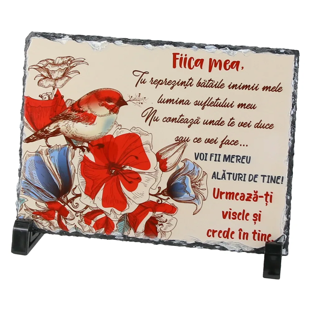 Placa ardezie "Fiica mea..." 19x14 CM