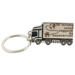 Breloc metalic Camion "Mi mindig veled vagyunk es hazavarunk!" 5 CM