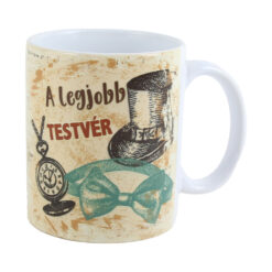 Cana ceramica "A legjobb Testver" 330 ml, Crem