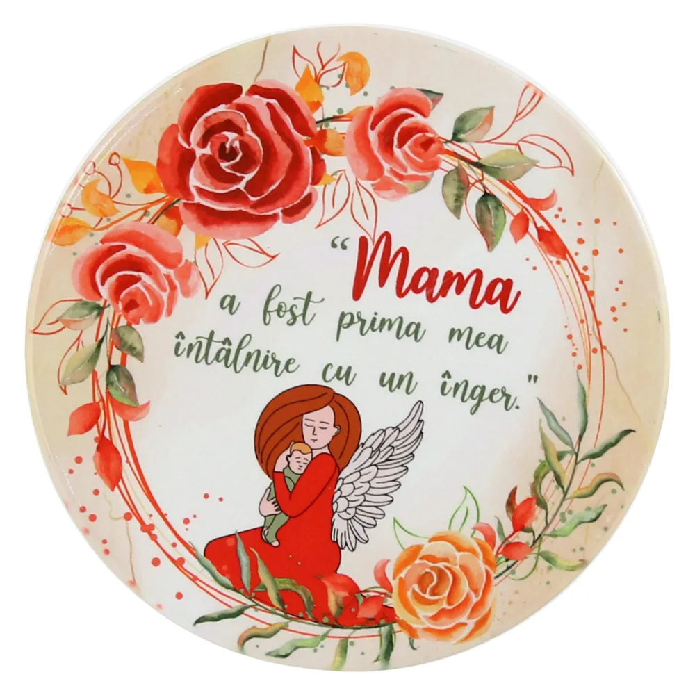 Magnet din ceramica "Mama mea a fost..." 8 CM